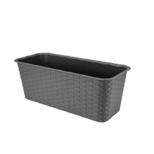 Doniczka balkonowa RATTAN 40cm grafit